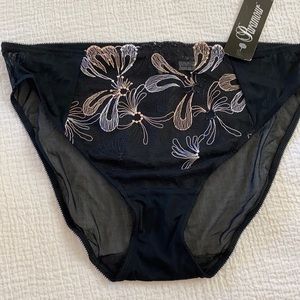 Paramour mesh panties with floral detail sheer and sexy NWT